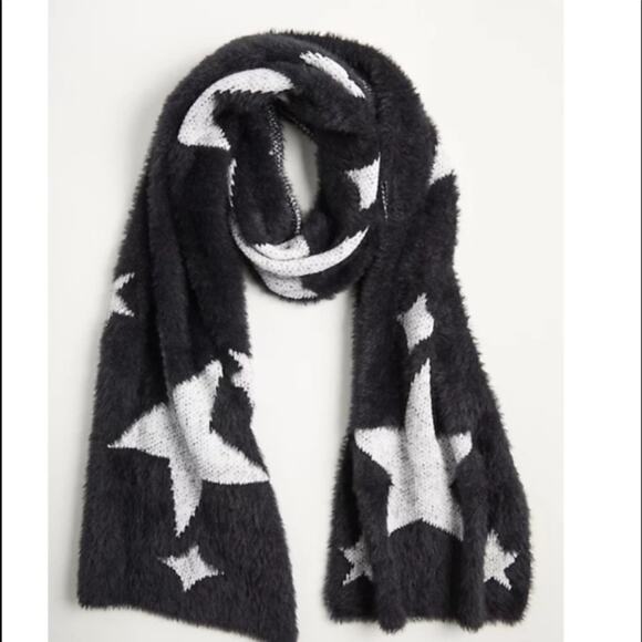 Torrid Black ALLOVER STAR OBLONG SCARF - Picture 2 of 10